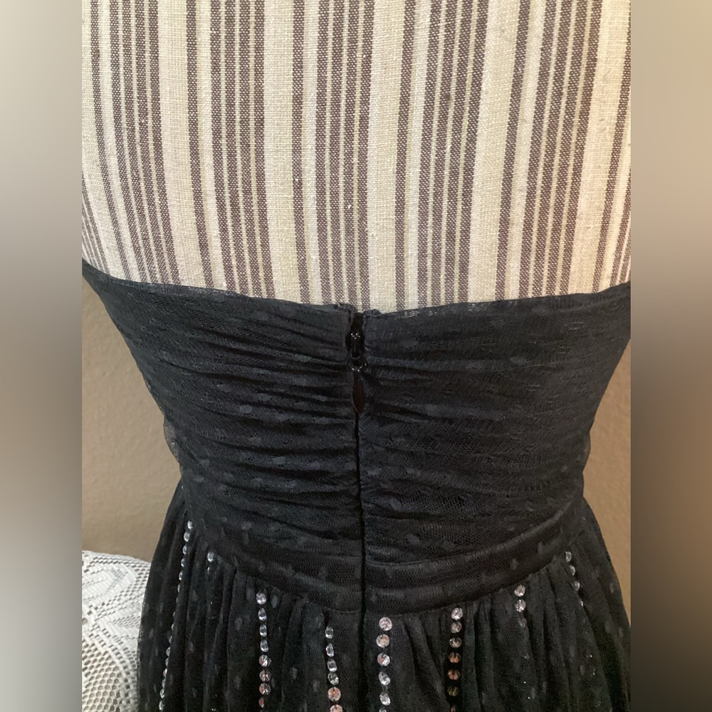 BEBE STRAPLESS BLACK/SILVER DRESS - Picture 5 of 16